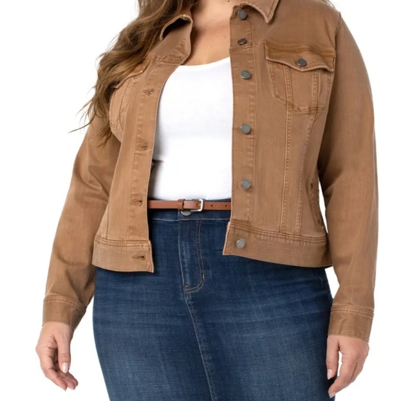 Liverpool Temma Denim Jacket Plus size brown - Picture 7 of 11
